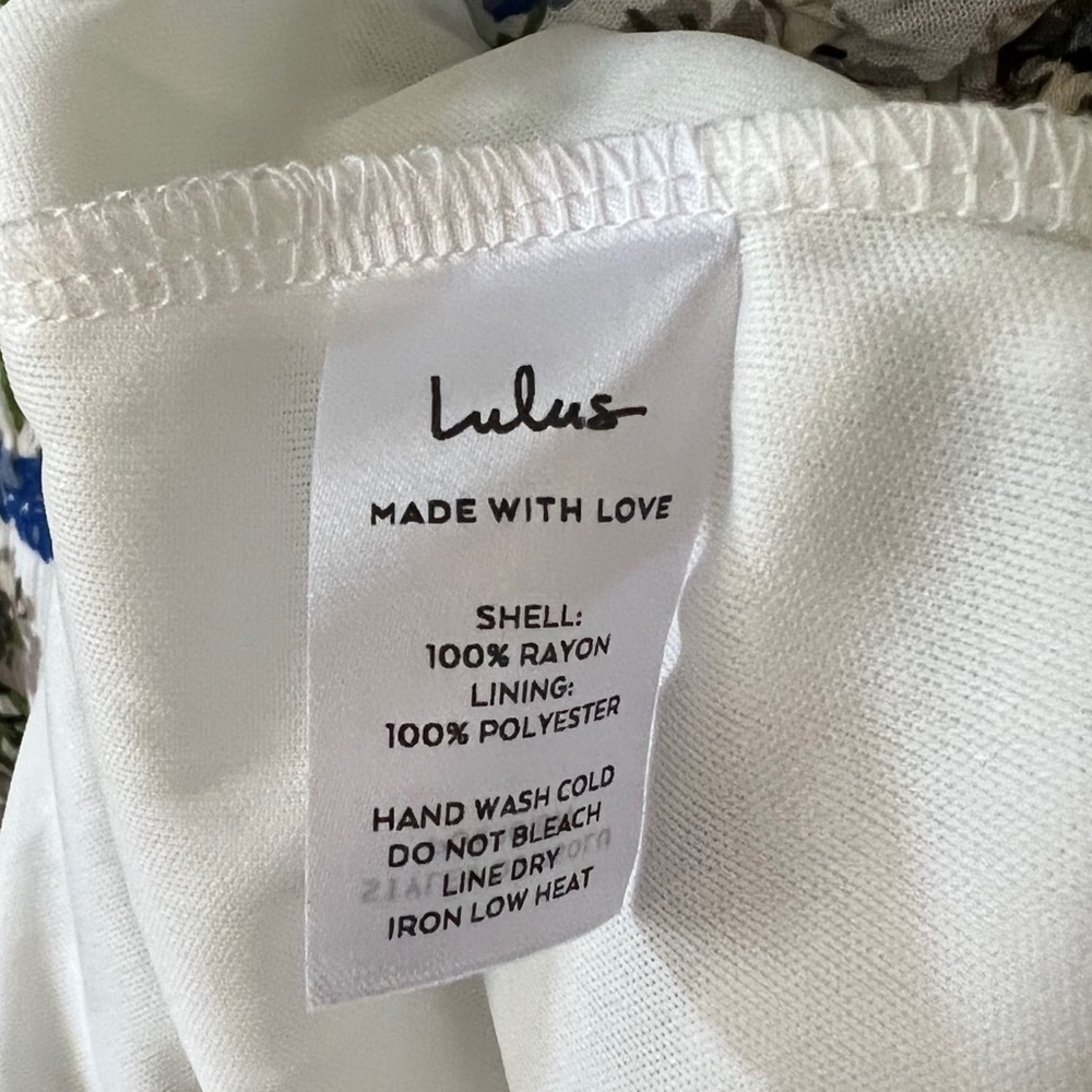 Lulus Let Your Love Grow White Floral Tie-Strap Sundress | Size Small - Picture 3 of 3